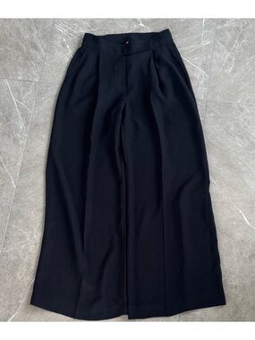 Spanx Elegant Black Wide-Leg Trousers